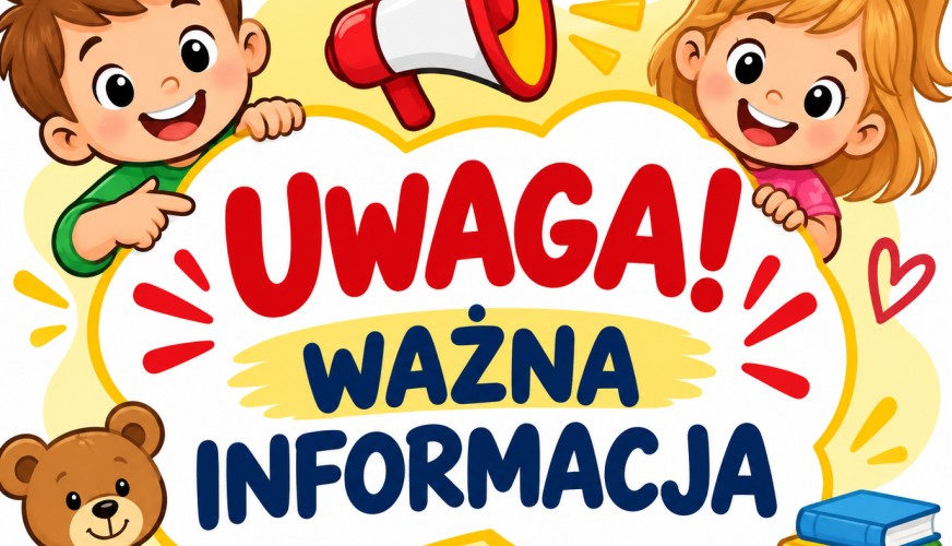 Plakat ważna informacja